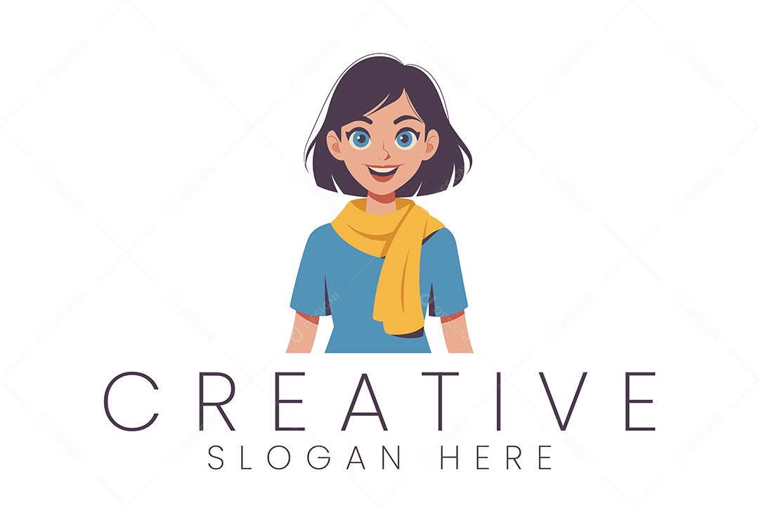 Logotipo de Mulher Ilustração Vetor EPS + AI Editável