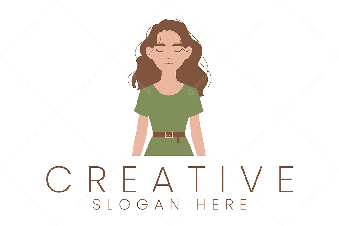 Logotipo de Mulher Ilustração Vetor EPS + AI Editável