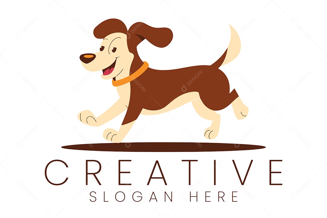 Logo de Animal Cachorro Ilustração Vetor EPS + AI Editável