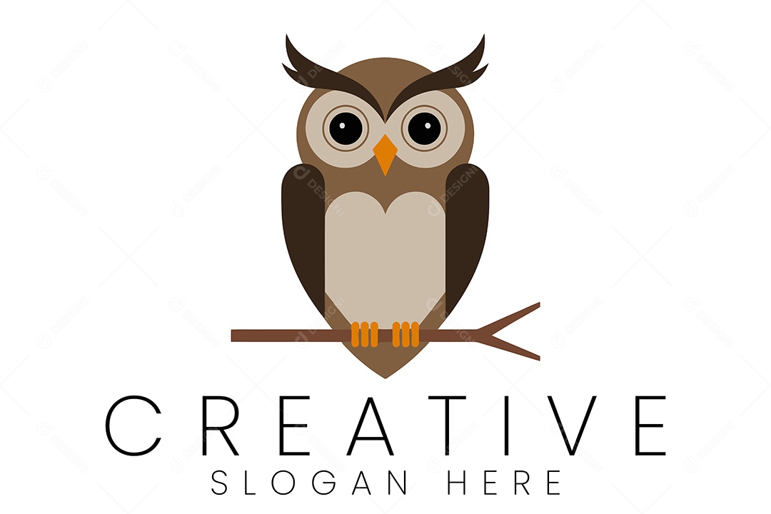 Logo de Animal Coruja Ilustração Vetor EPS + AI Editável