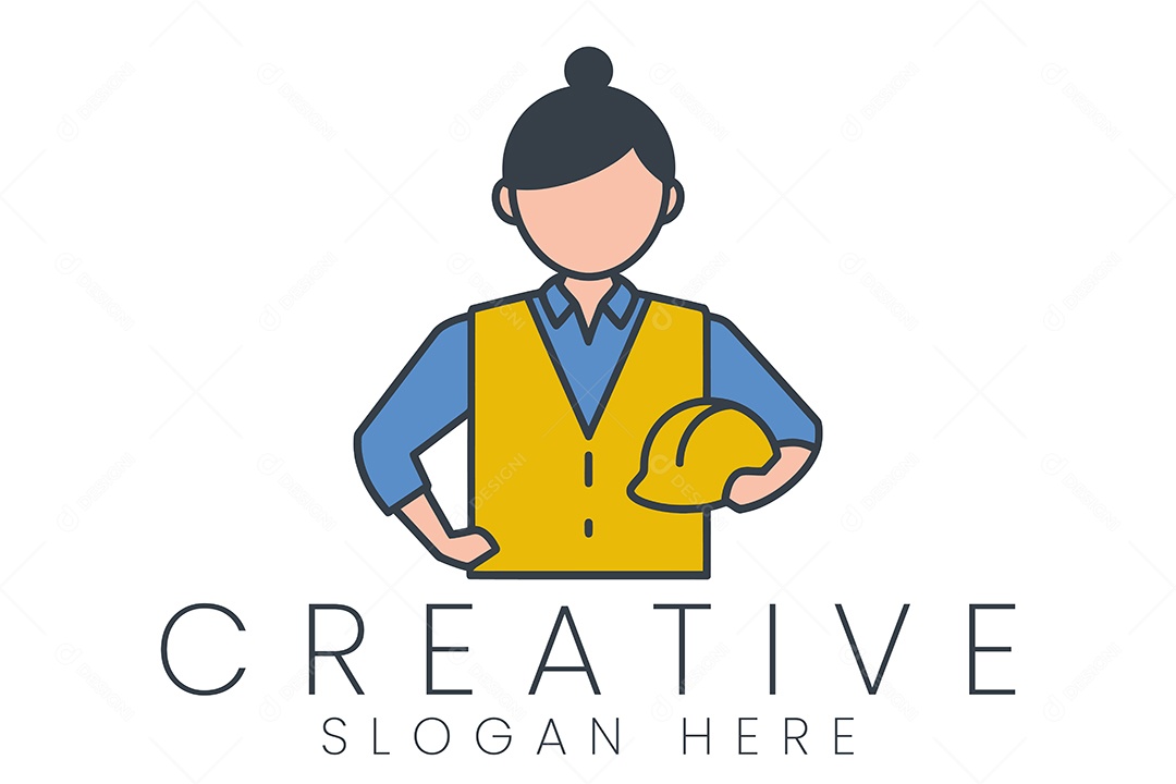 Logo de Empresa Engenheira Ilustração Vetor EPS + AI Editável