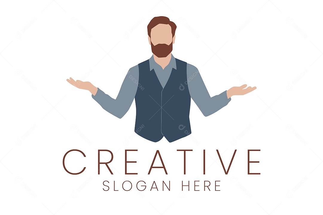 Logo de Homem Elegante Ilustração Vetor EPS + AI Editável