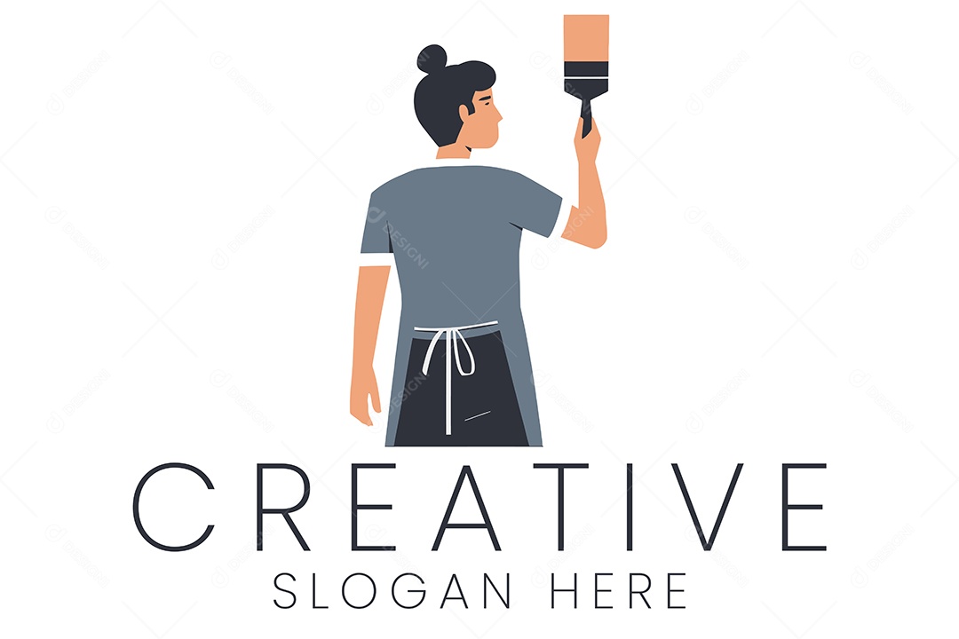 Logo de Pintor Ilustração Vetor EPS + AI Editável