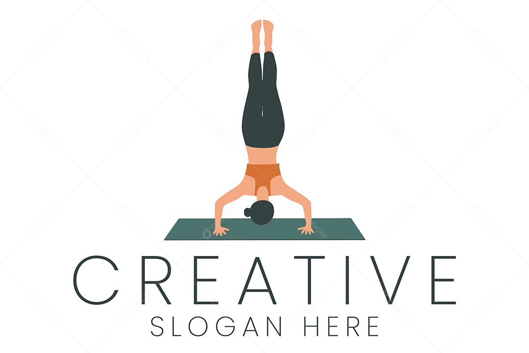 Logo de Yoga Ilustração Vetor EPS + AI Editável