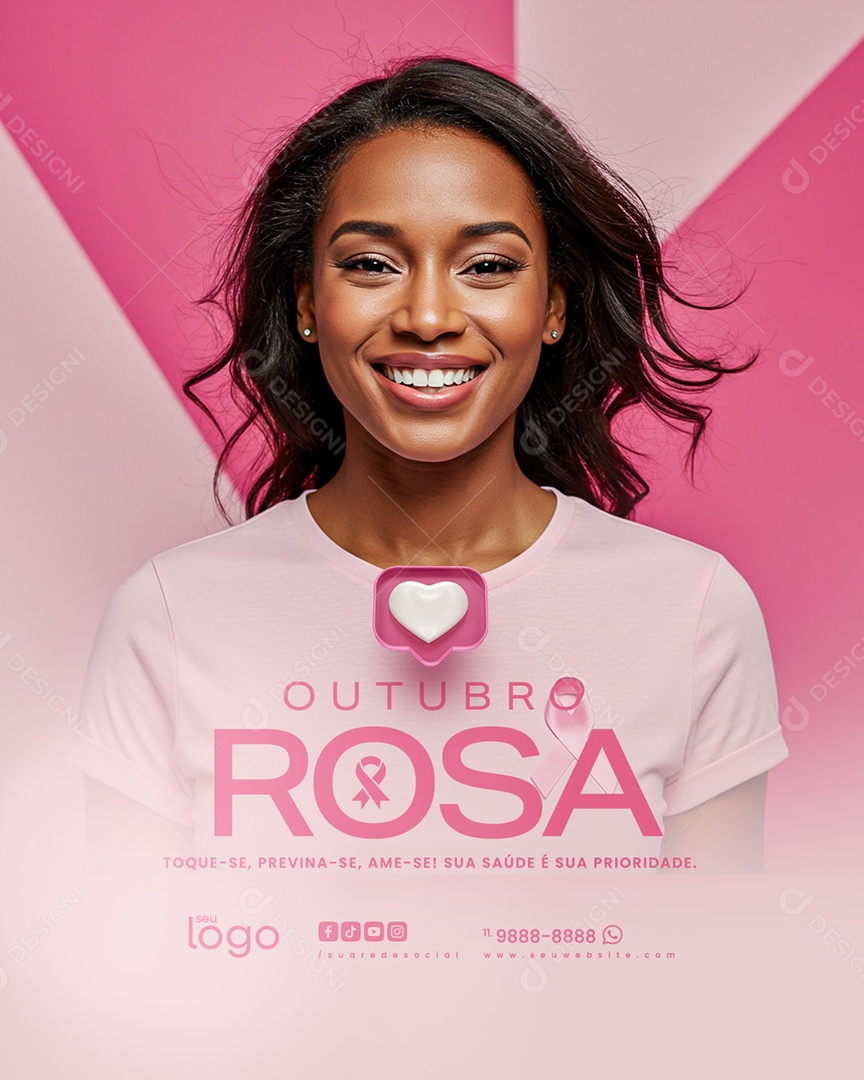 Outubro Rosa Social Media PSD Editável