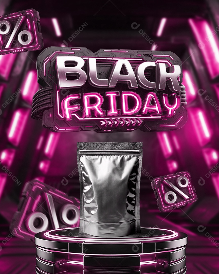 Black Friday Supermercado Produto Social Media PSD Editável