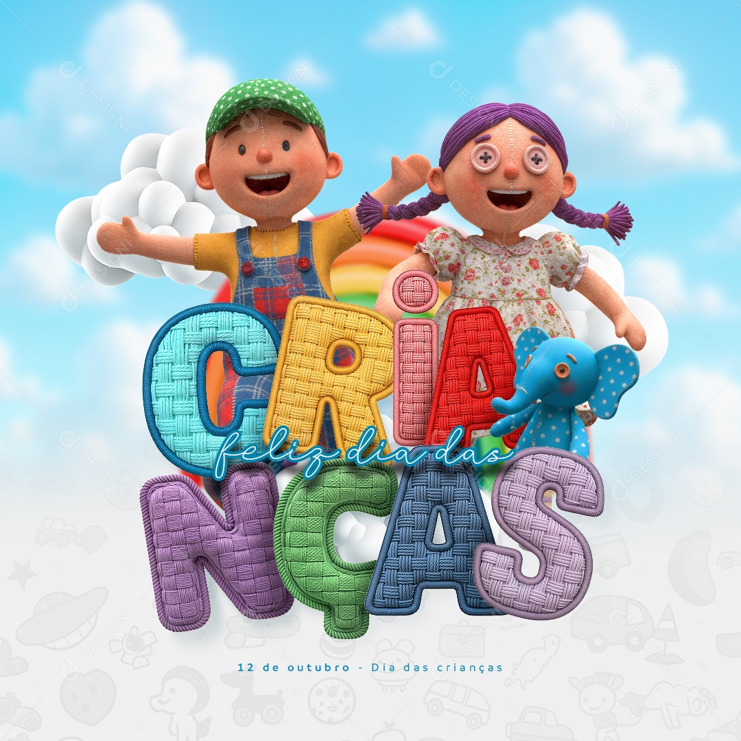 Feliz Dia das Crianças 12 de Outubro Social Media PSD Editável