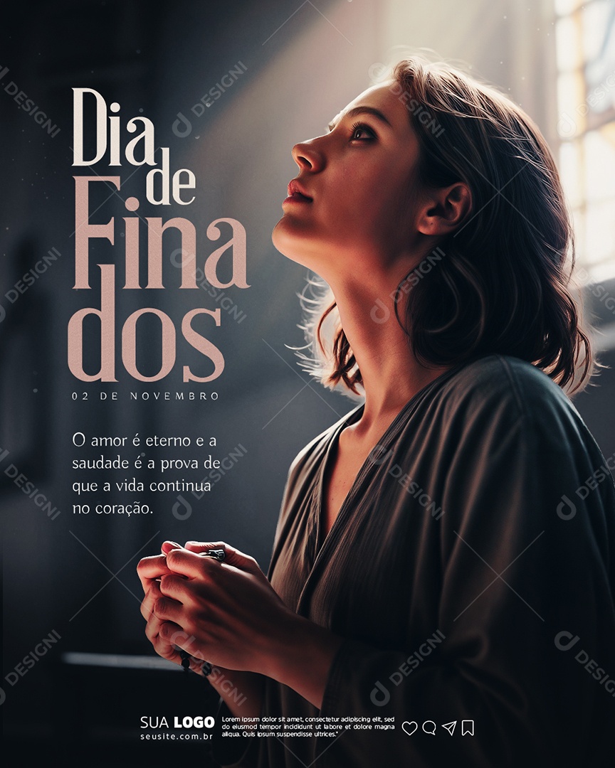 Dia de Finados 02 de Novembro Social Media PSD Editável