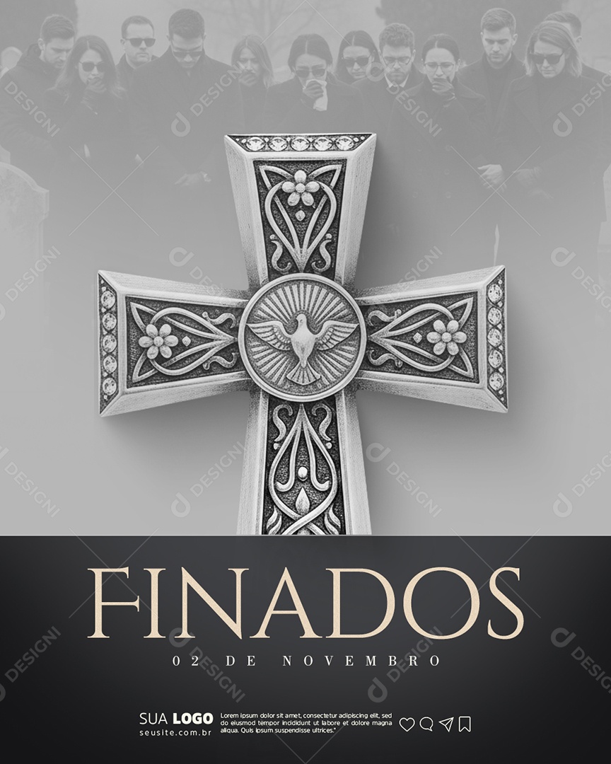 Dia de Finados 02 de Novembro Social Media PSD Editável