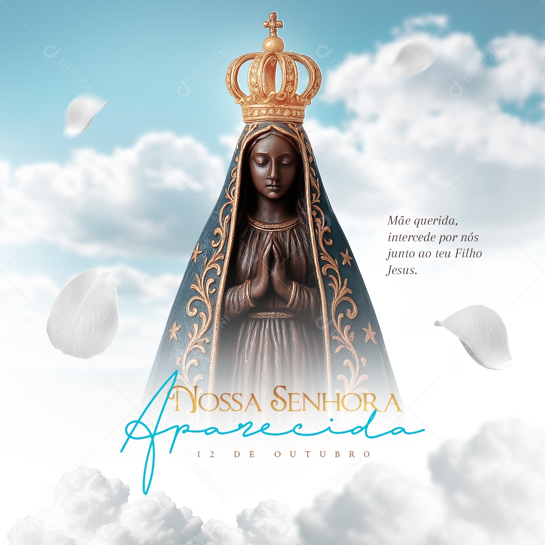 Dia de Nossa Senhora Aparecida 12 de Outubro Social Media PSD Editável