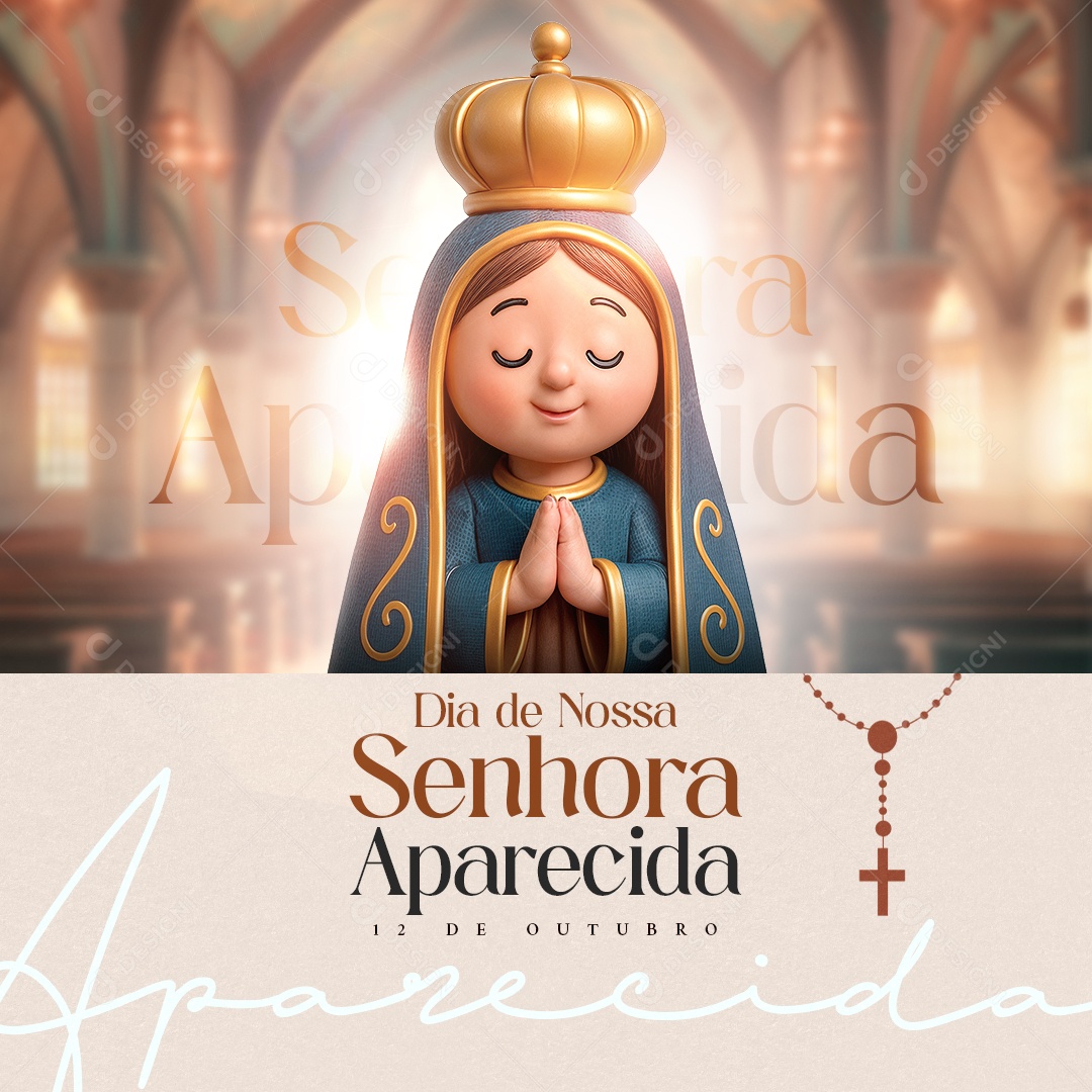 Dia de Nossa Senhora Aparecida 12 de Outubro Social Media PSD Editável
