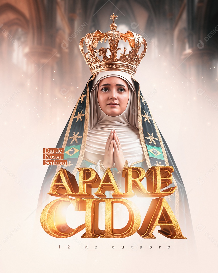 Dia de Nossa Senhora Aparecida 12 de Outubro Social Media PSD Editável