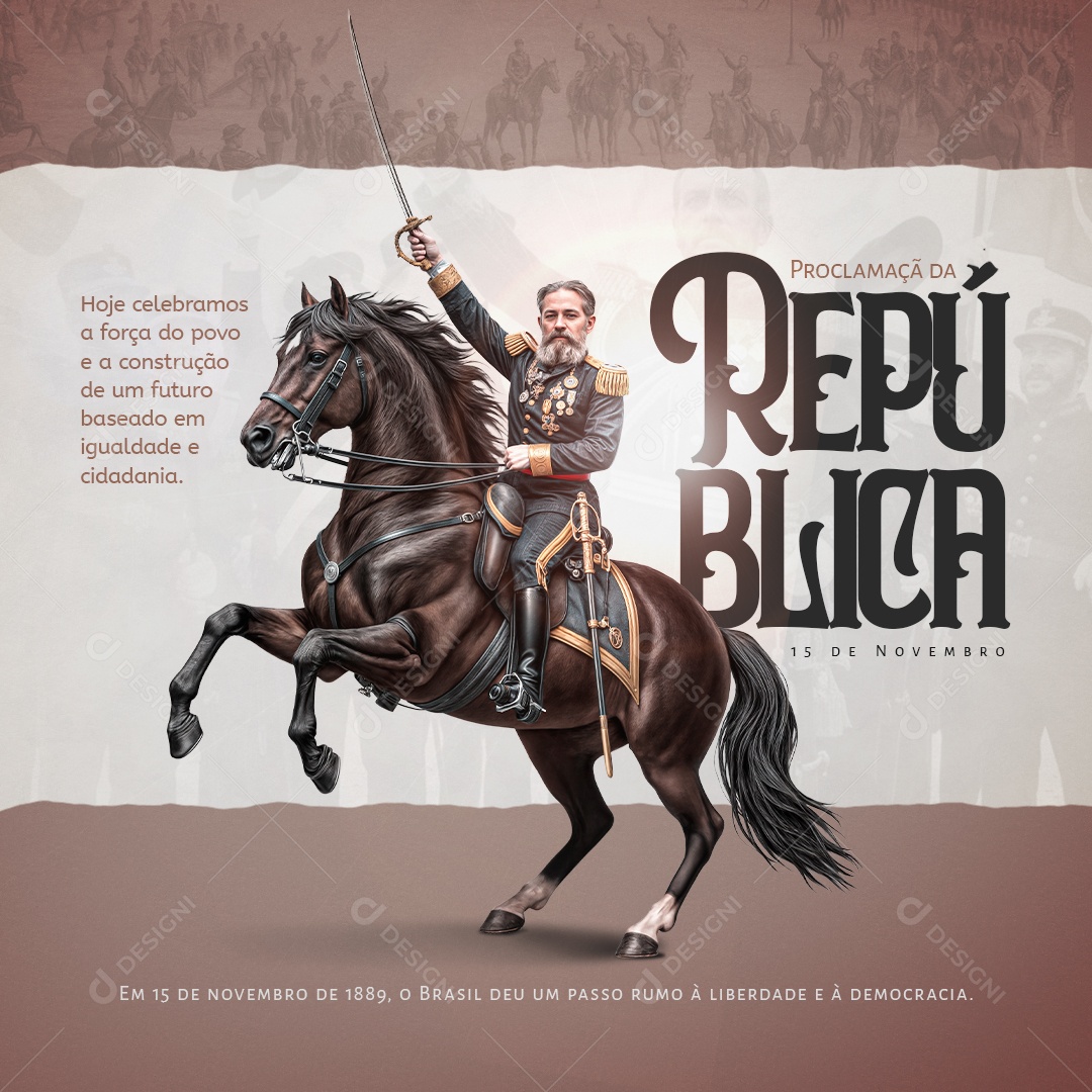 Dia da Proclamação da República 15 de Novembro Social Media PSD Editável