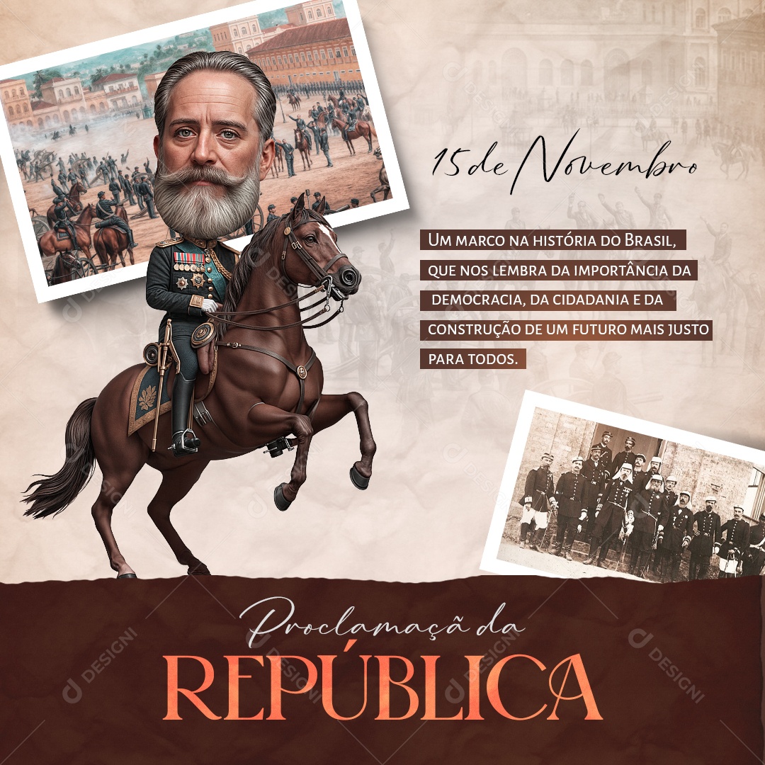 Dia da Proclamação da República 15 de Novembro Social Media PSD Editável