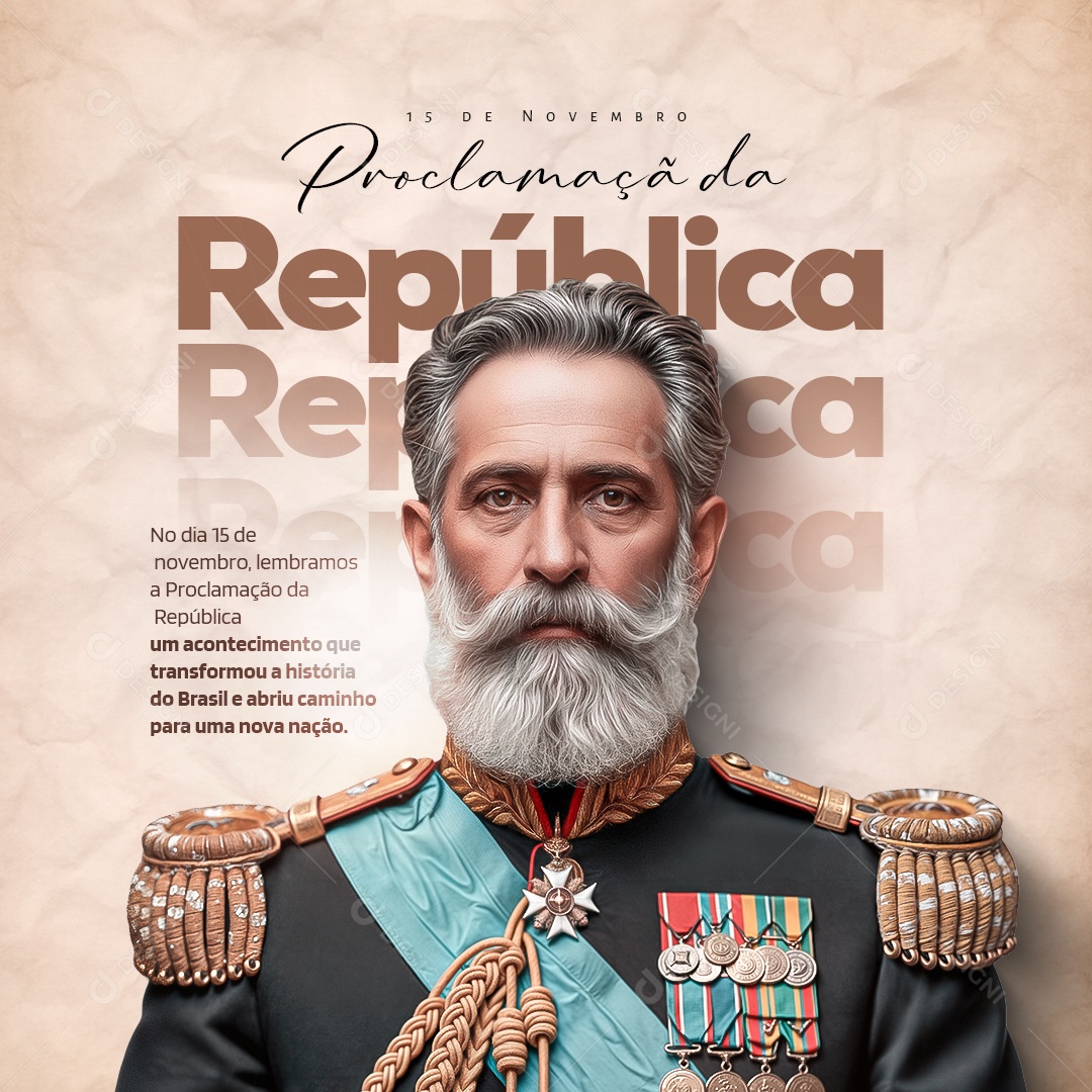 Dia da Proclamação da República 15 de Novembro Social Media PSD Editável
