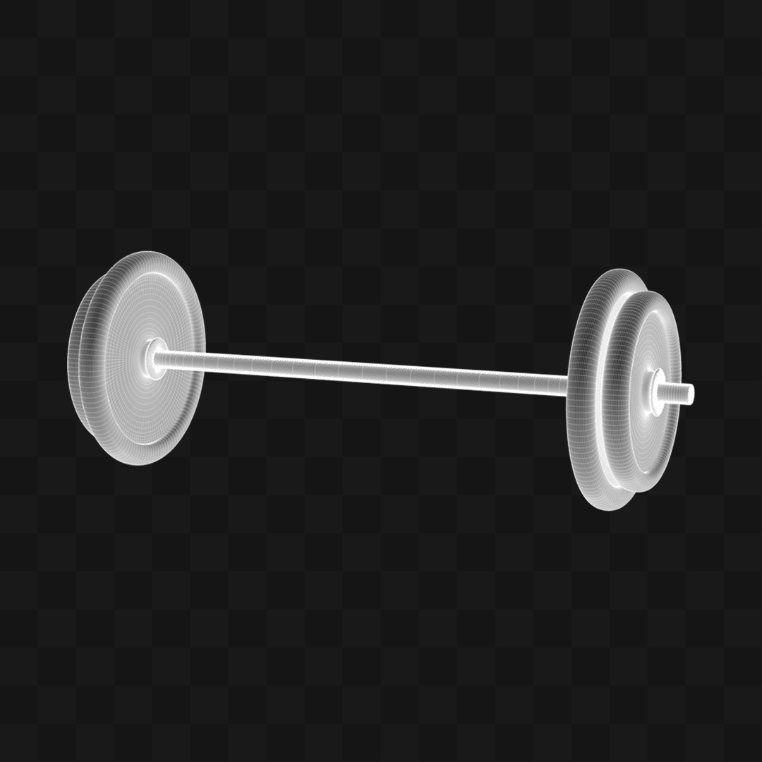 Pesos Halteres de Academia - Modelo 3D