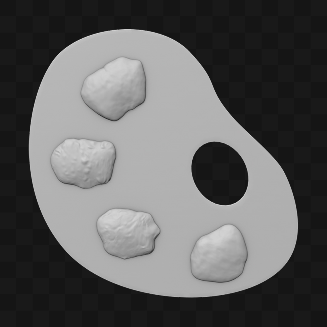 Paleta de Pintura - Modelo 3D