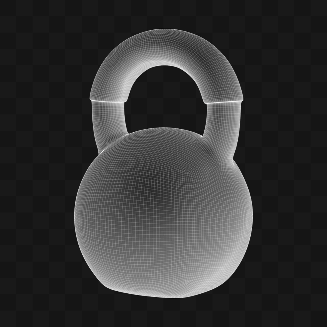 Peso Bola com Alça - Modelo 3D