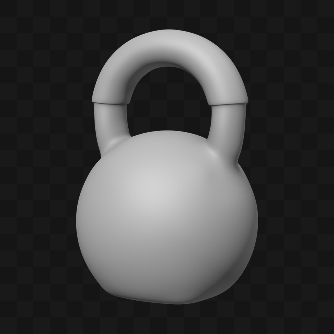 Peso Bola com Alça - Modelo 3D
