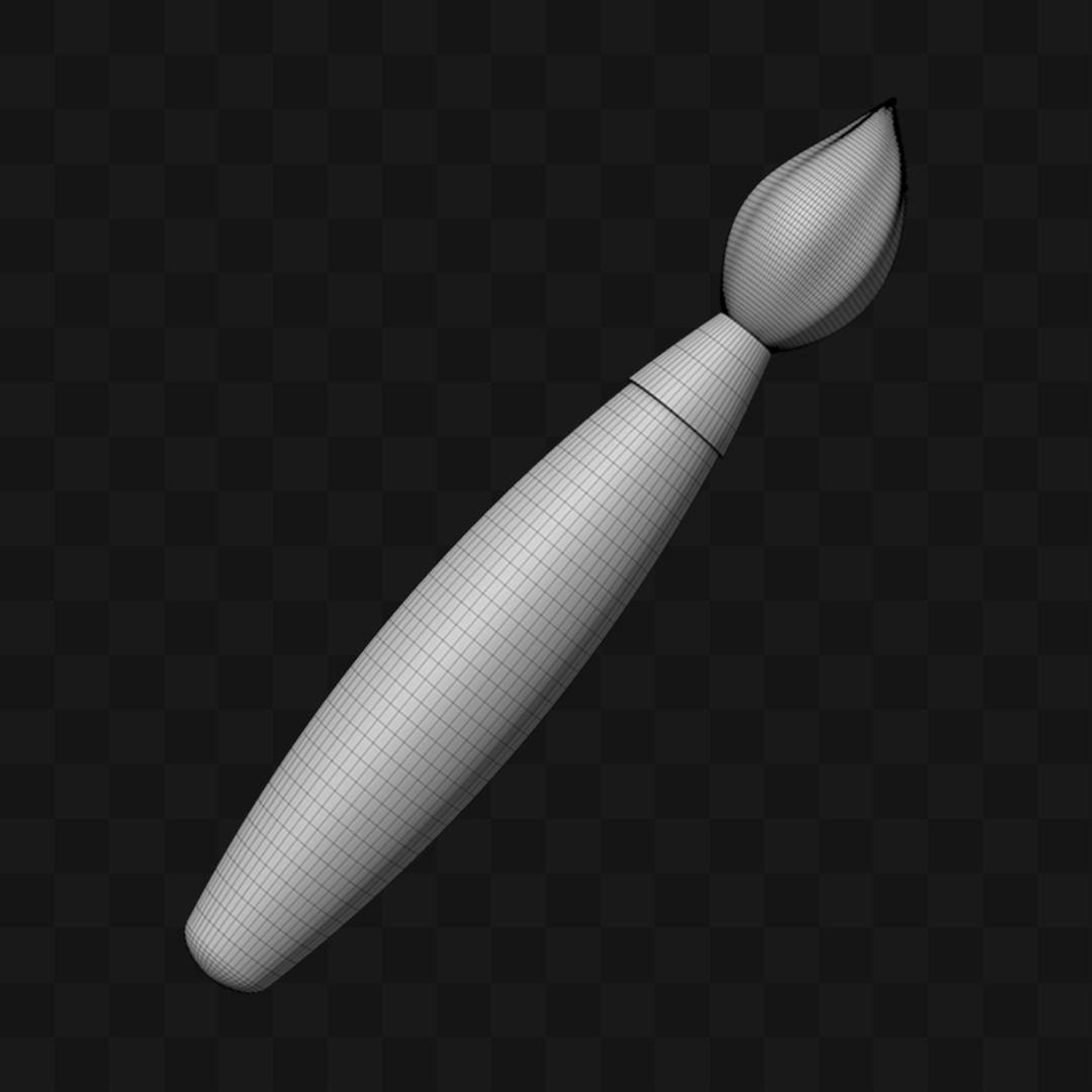 Pincel Cartoon - Modelo 3D