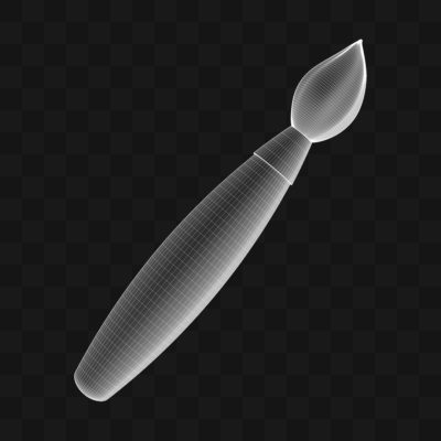 Pincel Cartoon - Modelo 3D