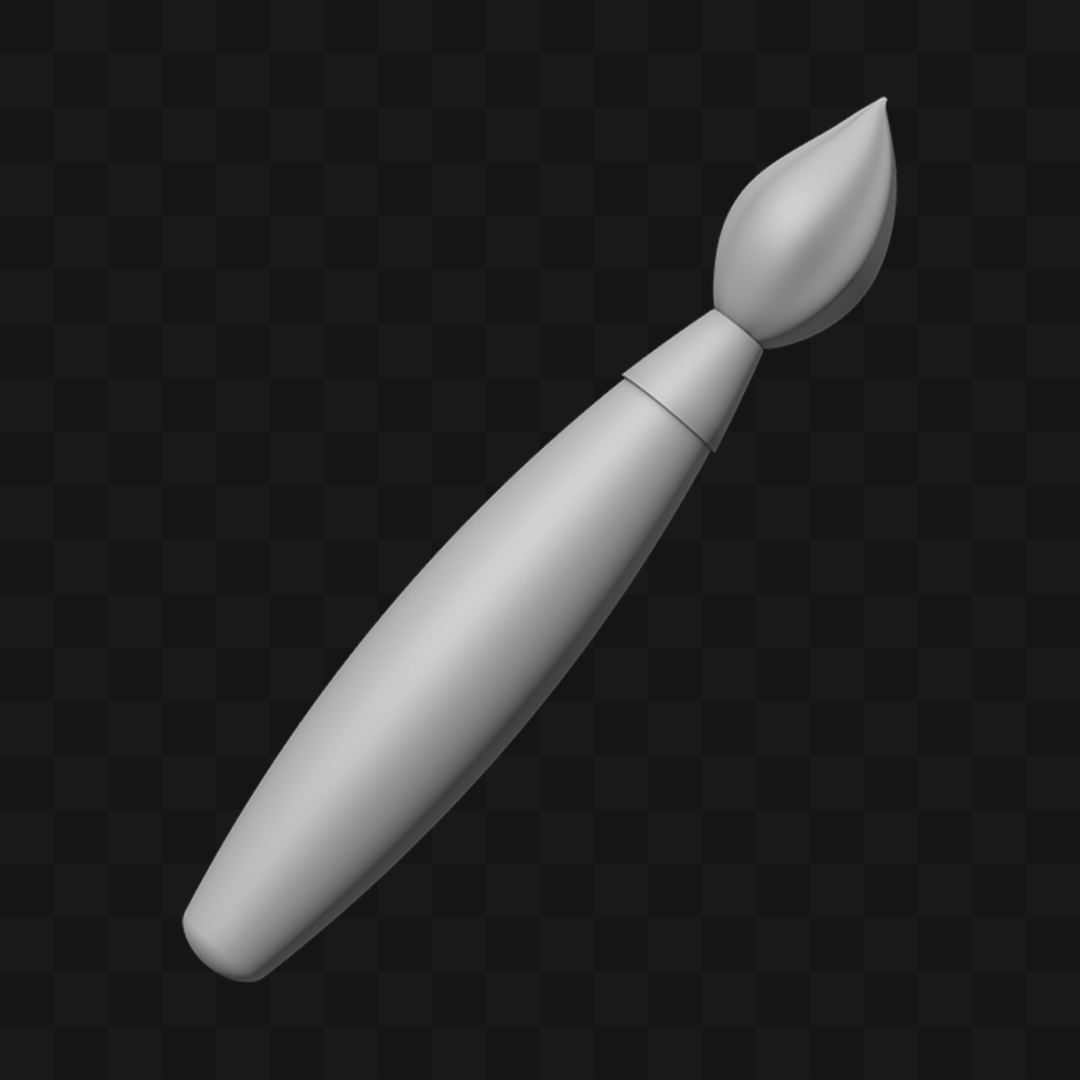 Pincel Cartoon - Modelo 3D