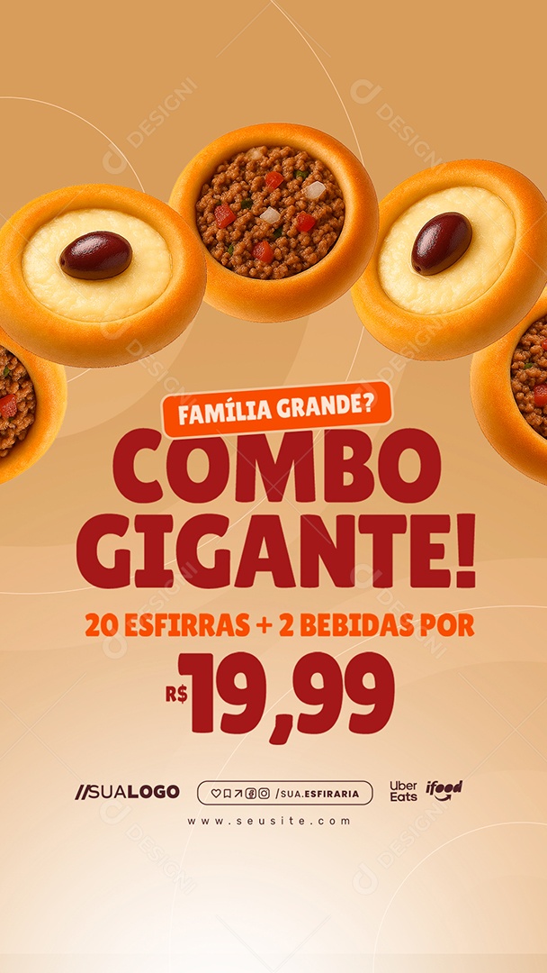 Story Esfiharia Família Grande Social Media PSD Editável