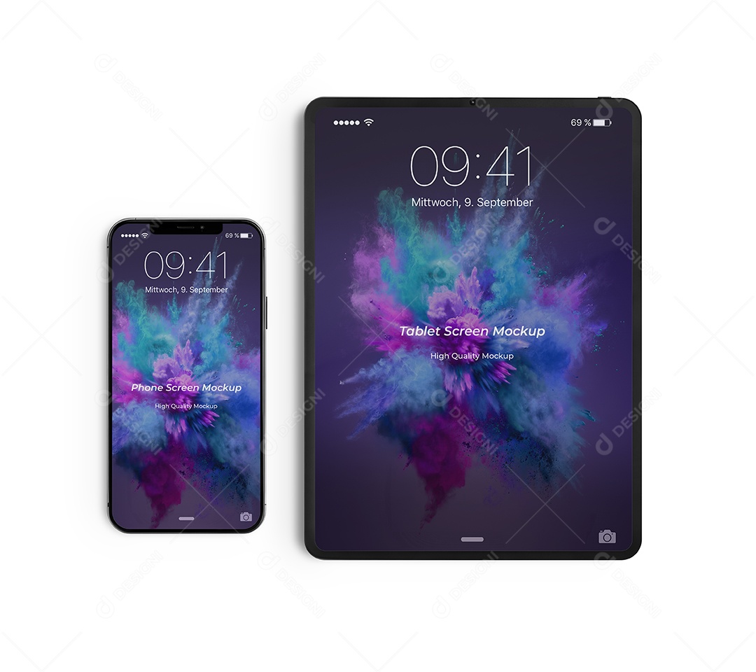 Mockup de Celular e Tablet PSD Editável