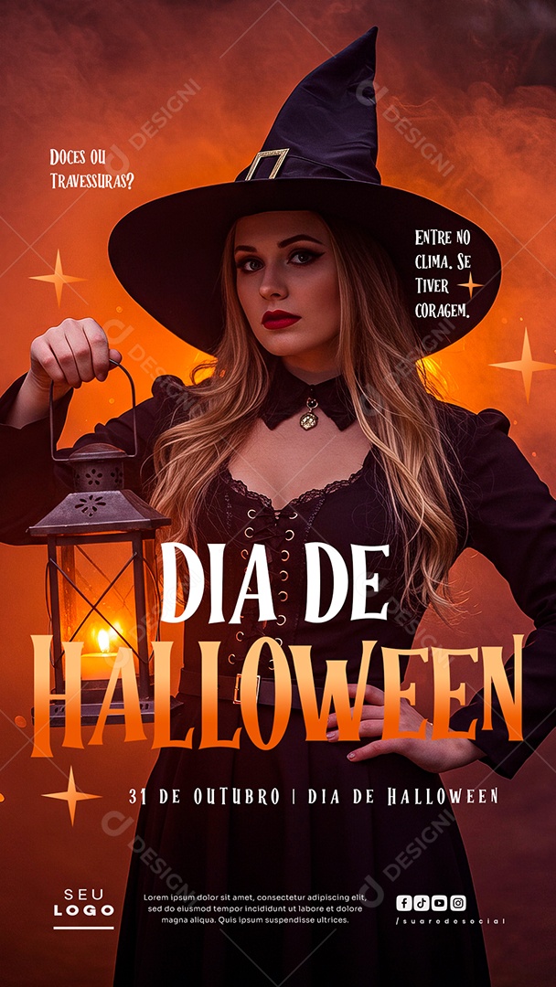 Story Dia de Halloween 31 de Outubro Social Media PSD Editável