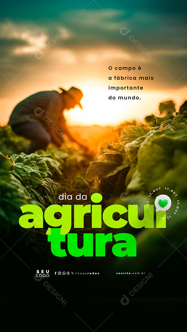 Story Dia da Agricultura 17 de Outubro Social Media PSD Editável