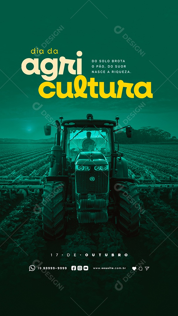 Story Dia da Agricultura 17 de Outubro do Solo Brota o Pão Social Media PSD Editável