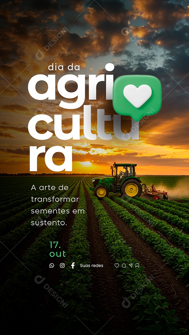 Story Dia da Agricultura 17 de Outubro Social Media PSD Editável