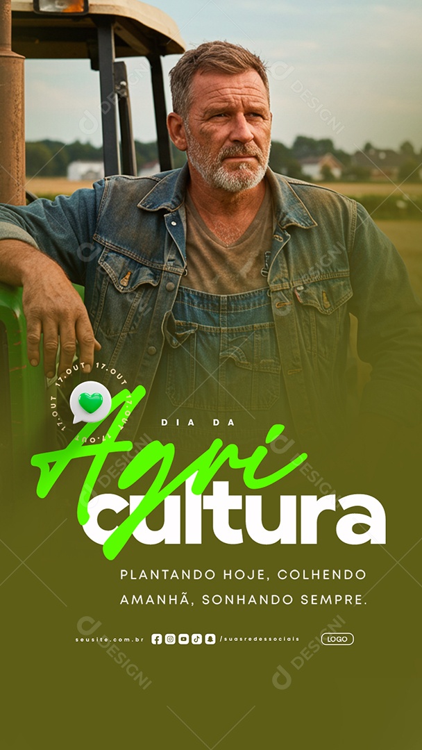 Story Dia da Agricultura 17 de Outubro Social Media PSD Editável