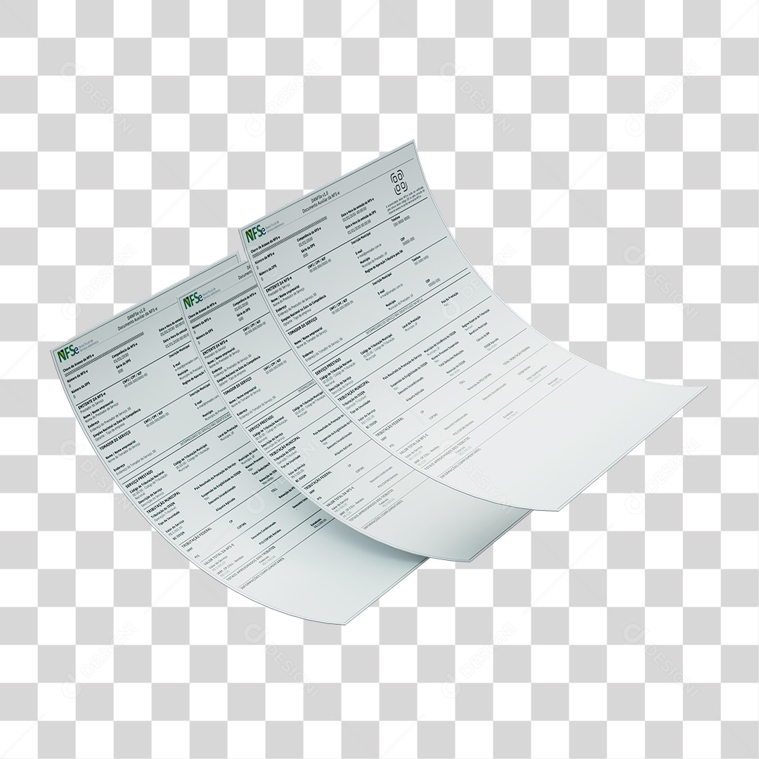 Notas Fiscais PNG Transparente