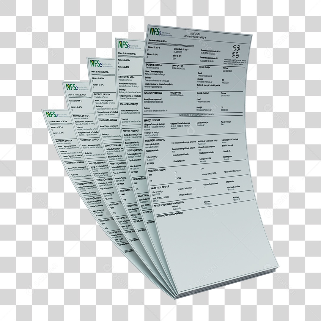 Notas Fiscais  PNG Transparente