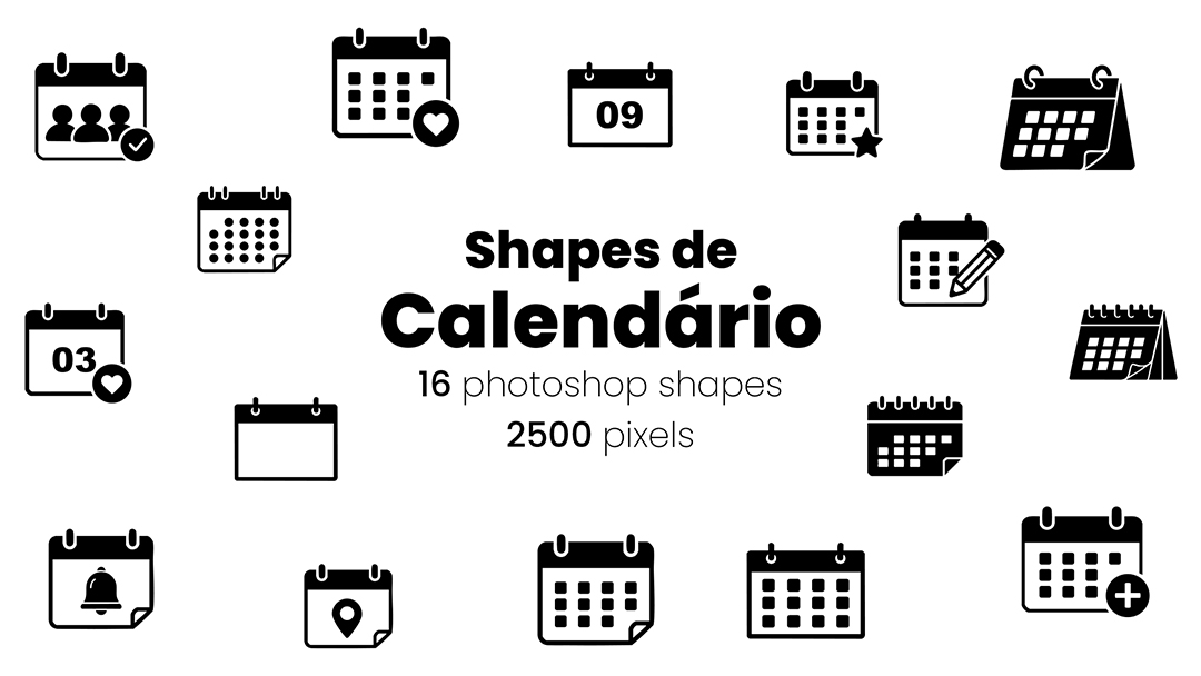 Conjunto de Ícones Calendários Shapes CSH