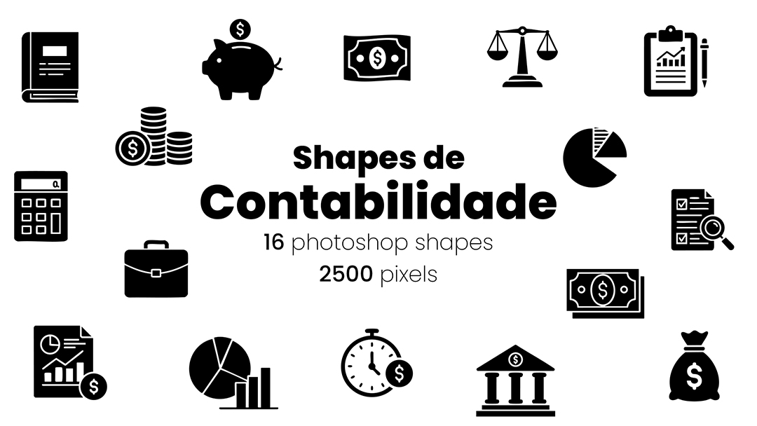 Conjunto de Ícones Contabilidade Shapes CSH