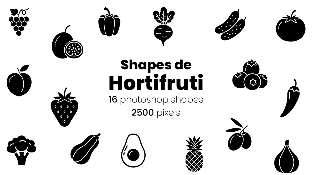 Conjunto de Ícones Hortifruti Shapes CSH