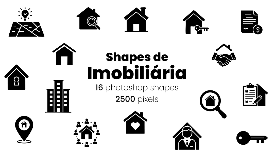 Conjunto de Ícones Mobiliária Shapes CSH