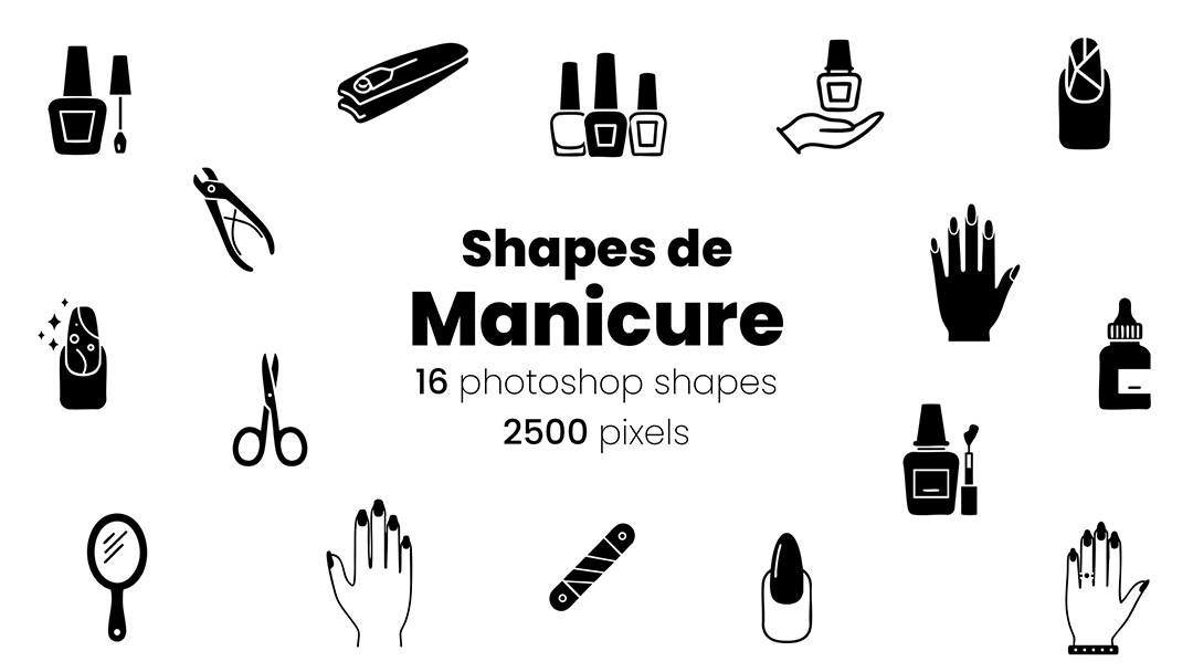 Conjunto de Ícones Manicure Shapes CSH