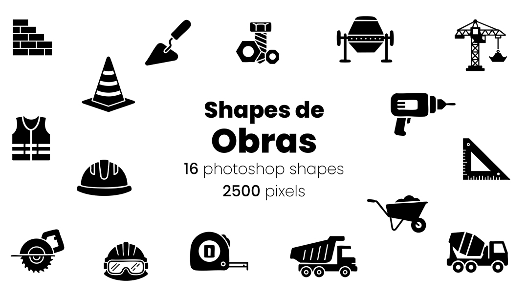Conjunto de Ícones Obras Shapes CSH