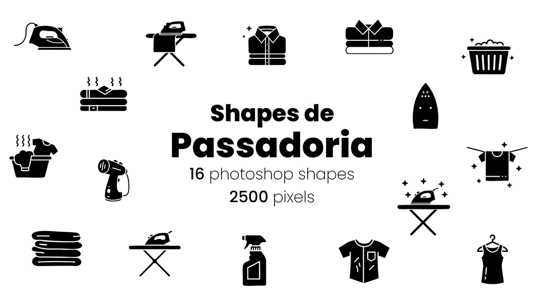 Conjunto de Ícones Passadoria Shapes CSH