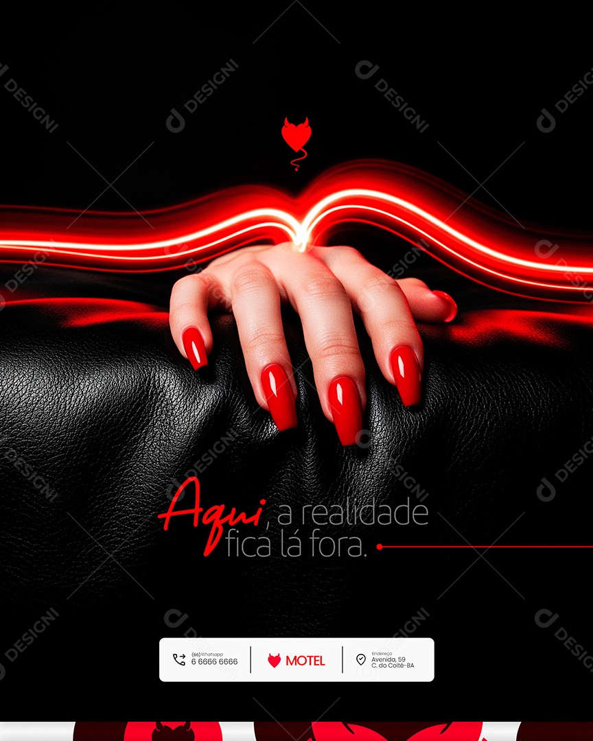 Motel Post Sex shop Aqui a Realidade fica lá Fora Social Media PSD Editável