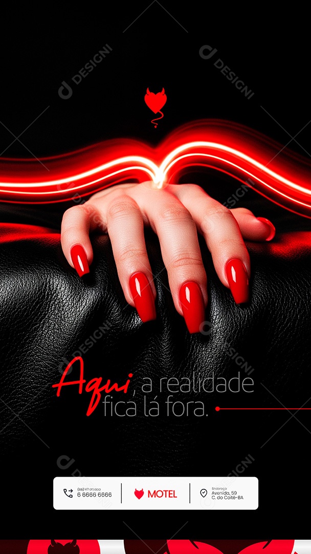Motel Post Sex shop Aqui a Realidade fica lá Fora Story Social Media PSD Editável