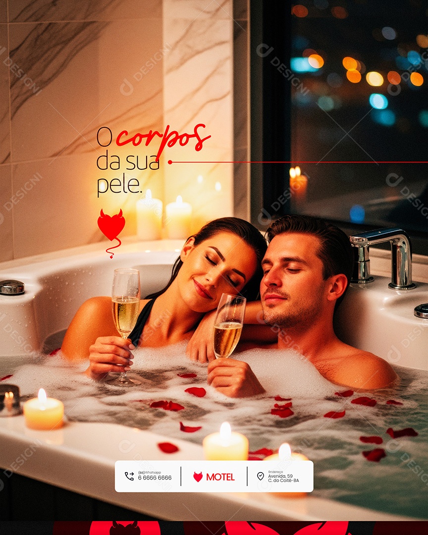 Motel Post Sex shop Corpos da Sua Pele Social Media PSD Editável