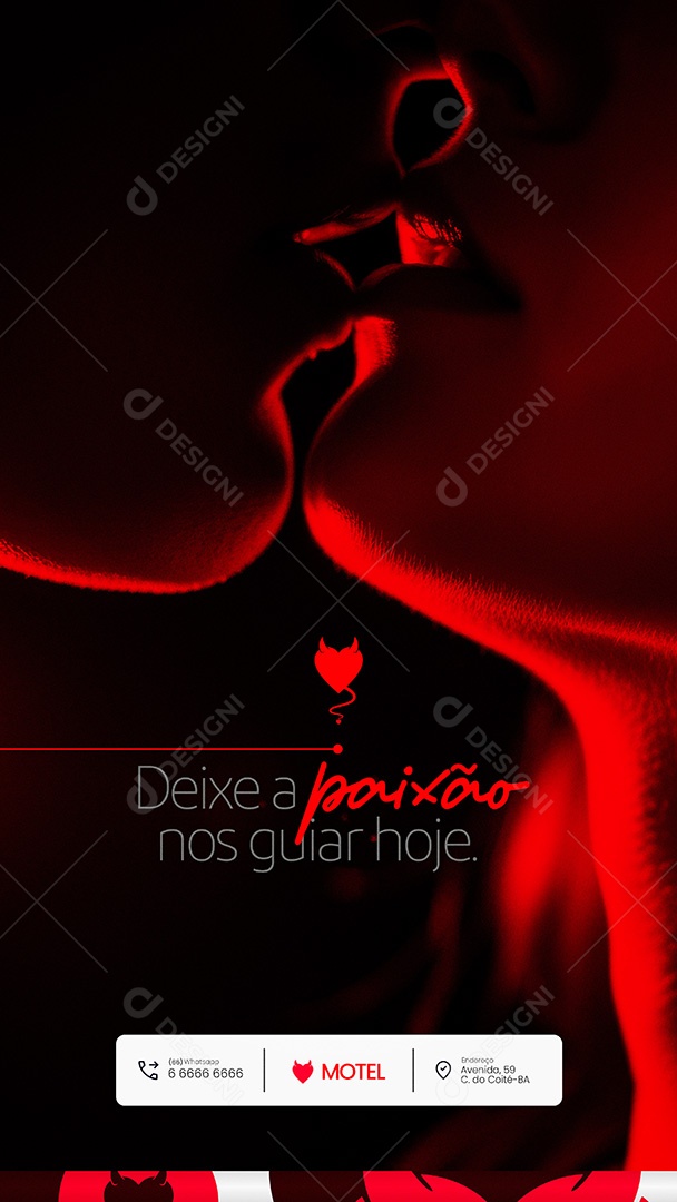 Motel Post Sex shop Deixe a Paixão nos Guiar Story Social Media PSD Editável