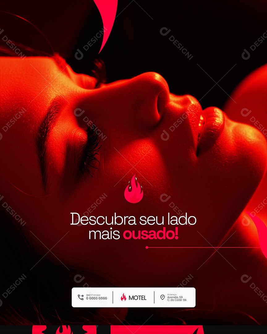 Motel Post Sex shop Descubra seu Lado mais Ousado Social Media PSD Editável