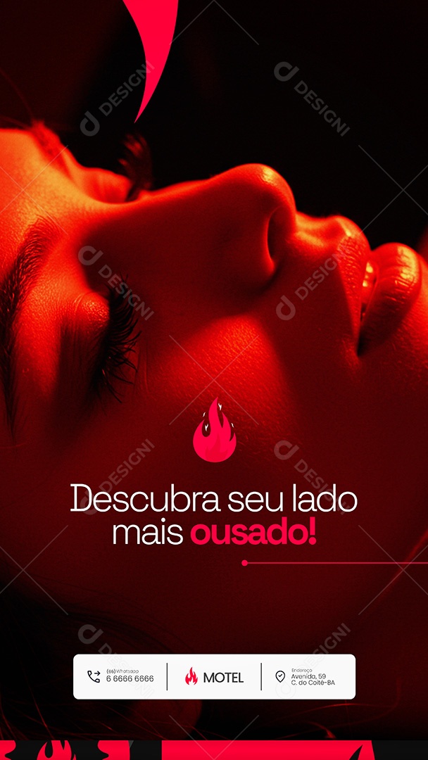 Motel Post Sex shop Descubra seu Lado mais Ousado Story Social Media PSD Editável