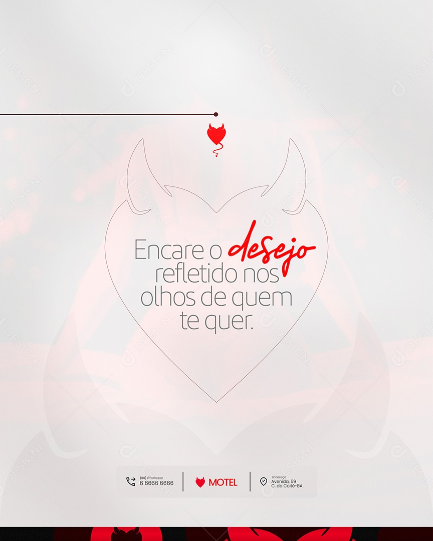 Motel Post Sex shop Encare o Desejo Social Media PSD Editável