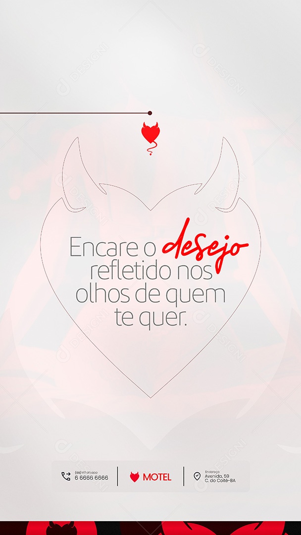 Motel Post Sex shop Encare o Desejo Story Social Media PSD Editável